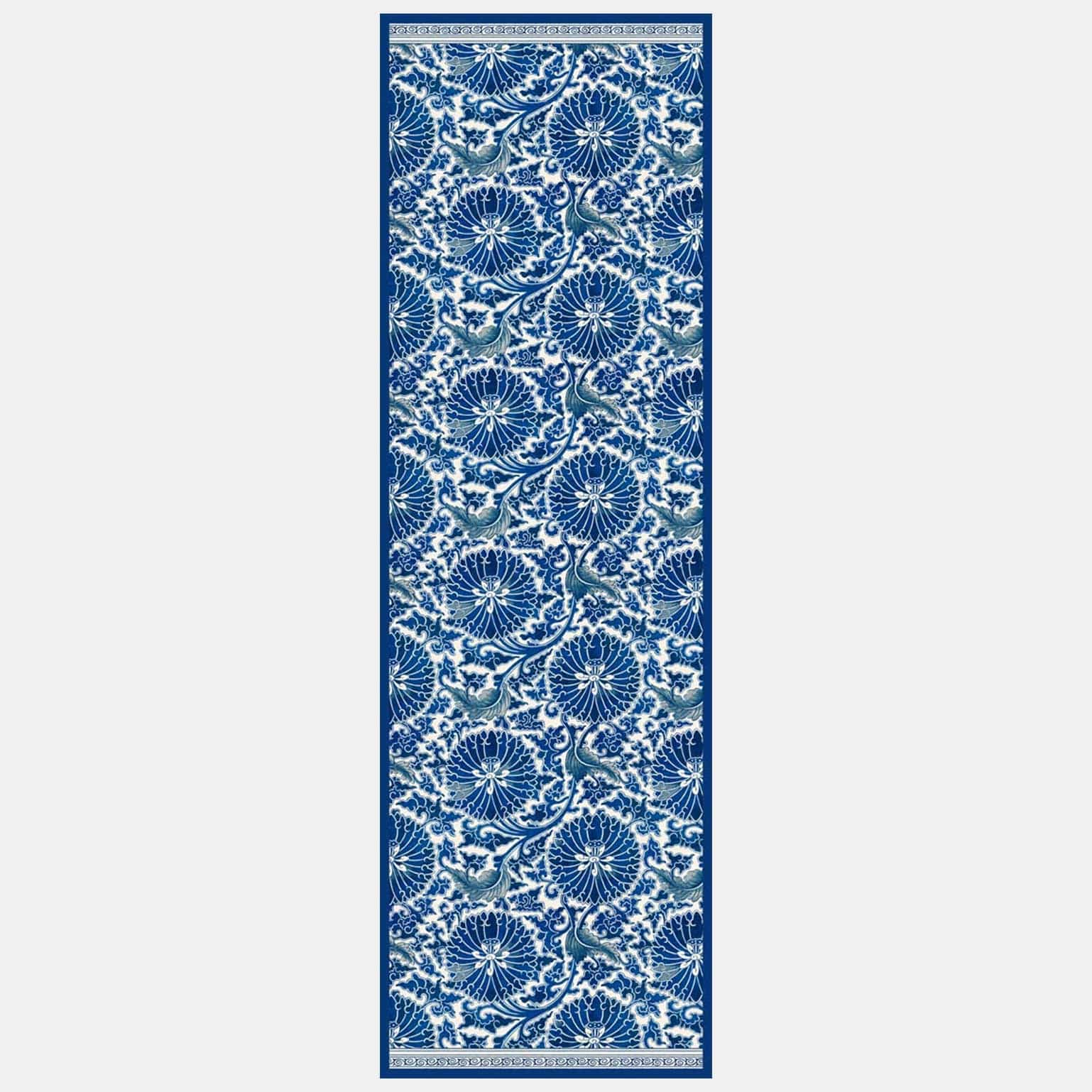 Rosalba - Long Silk Scarf - Blue - My Men's Shop