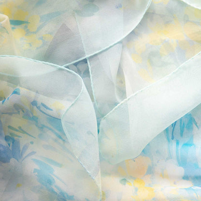 Meadow - Long Silk Scarf - Sky Blue - My Men's Shop