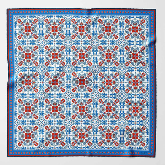 Barbaresco - Silk Neckerchief - Blue and Red - My Men's Shop
