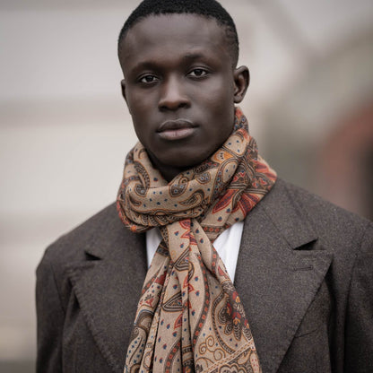 Uffizi - Wool Scarf - Travertine Beige - My Men's Shop