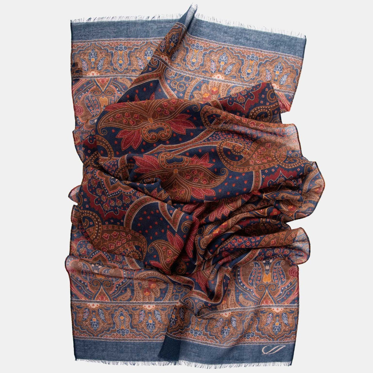 Uffizi - Wool Scarf - Indigo Blue - My Men's Shop