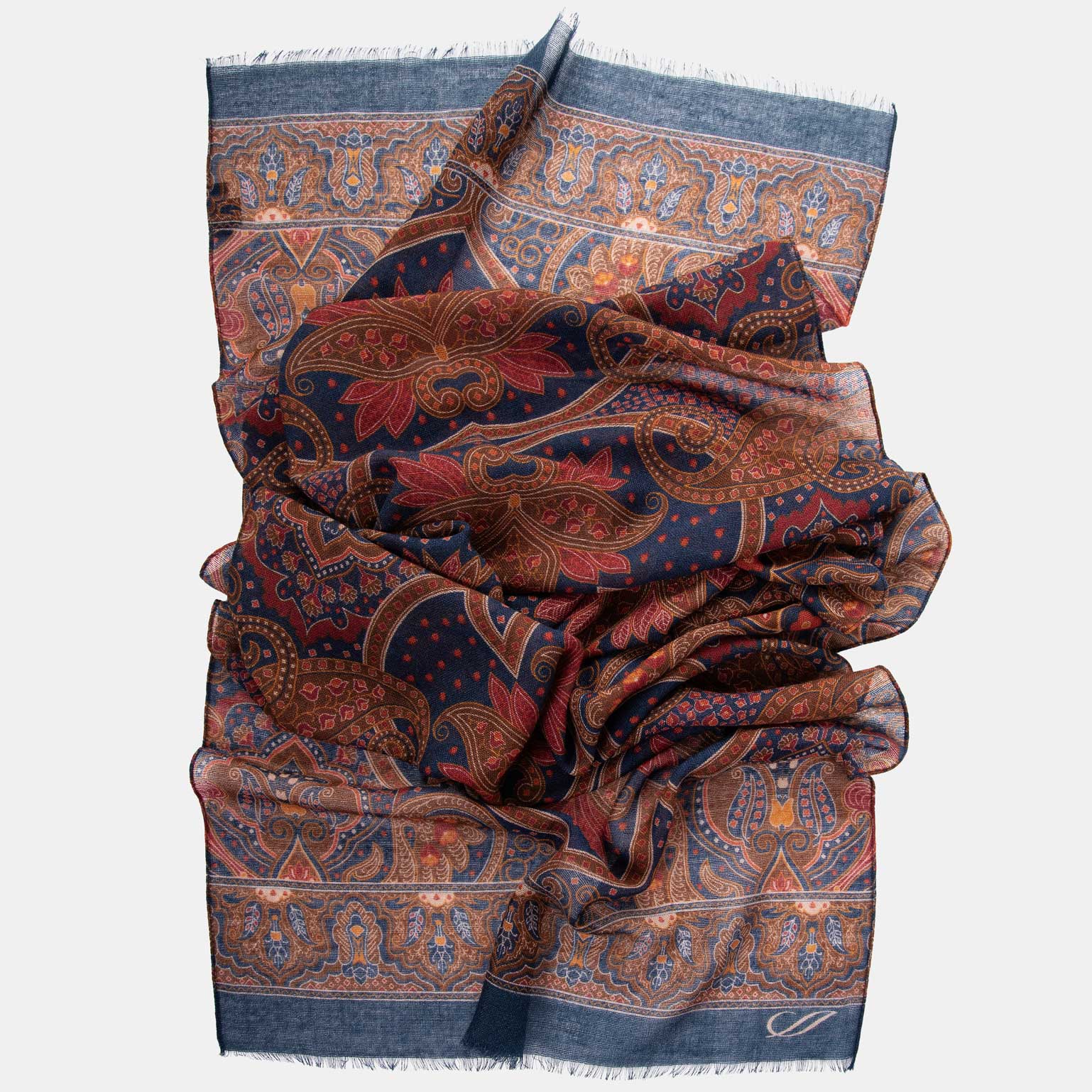 Uffizi - Wool Scarf - Indigo Blue - My Men's Shop