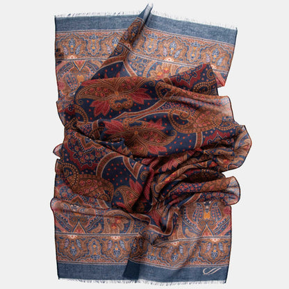 Uffizi - Wool Scarf - Indigo Blue - My Men's Shop