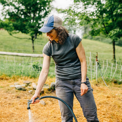 Camiseta ligera de cuello redondo para mujer - 100% Lana Merino