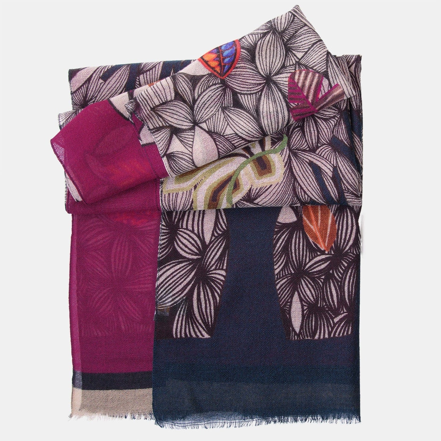 Bosco - Wool Scarf - Raspberry