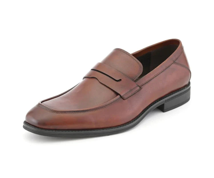 ASHER GREEN LEATHER PENNY LOAFER AG1295 - My Men's Shop