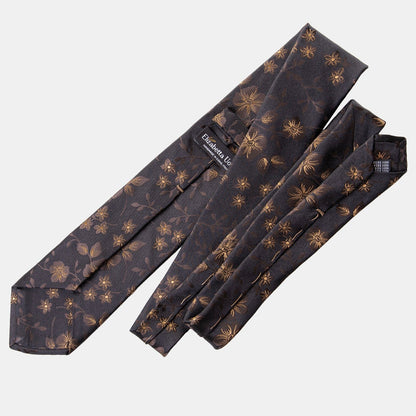 Silvio - Silk Jacquard Tie - Black - My Men's Shop
