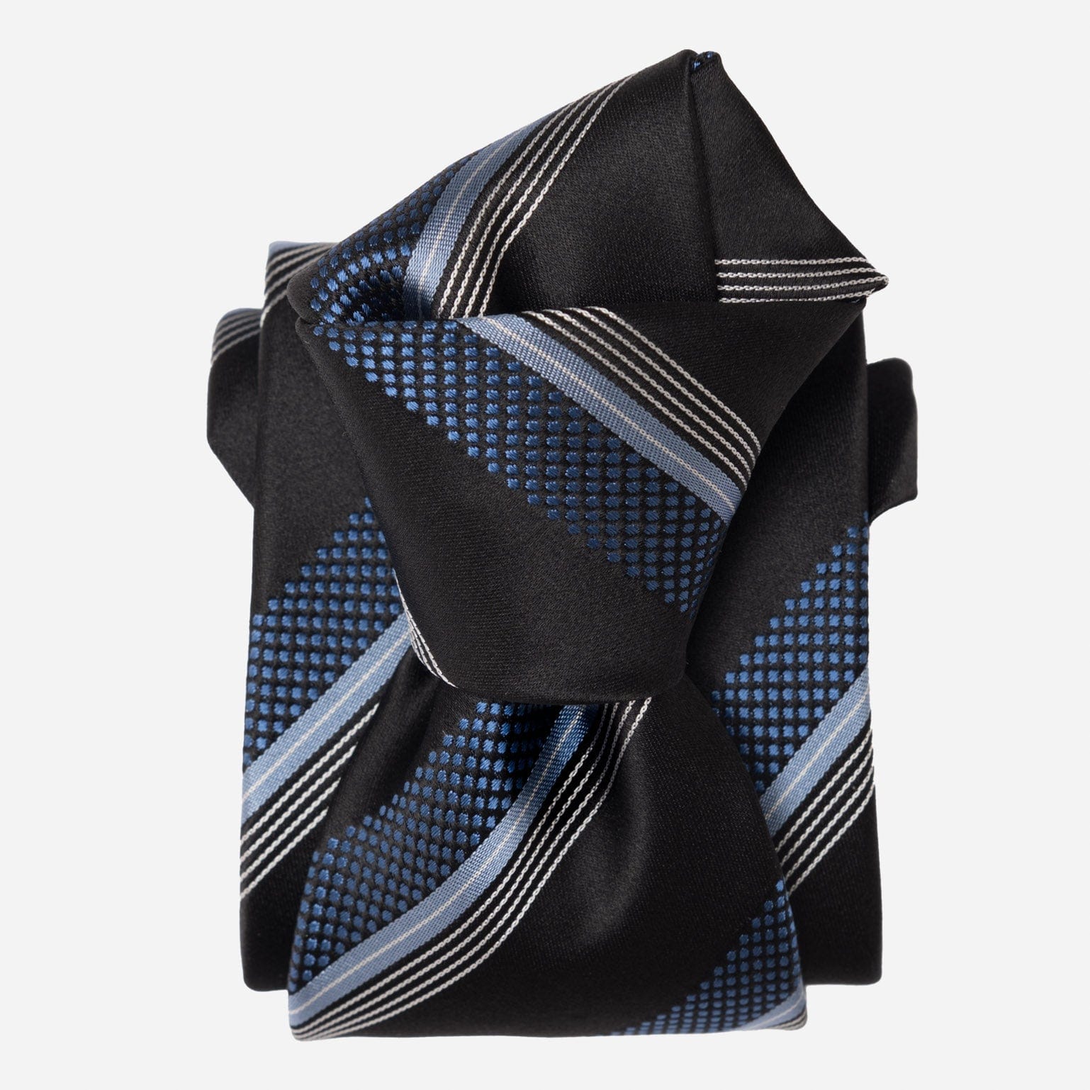 Corso - Silk Jacquard Tie - Black & Blue - My Men's Shop