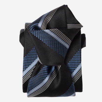 Corso - Silk Jacquard Tie - Black & Blue - My Men's Shop