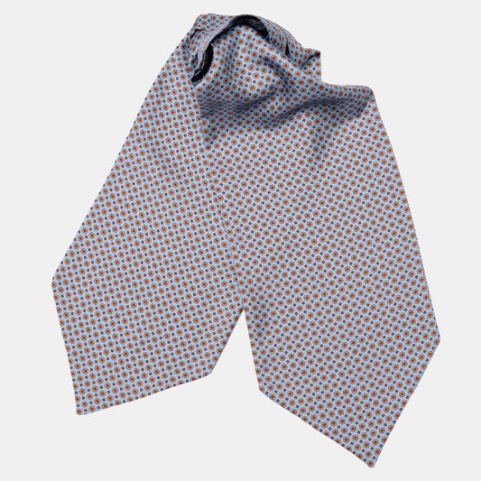 Navona - Silk Ascot Cravat Tie - Azure - My Men's Shop
