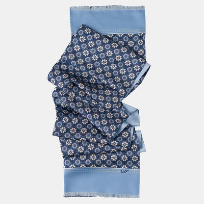 Appia - Reversible Silk Scarf - Blue - My Men's Shop