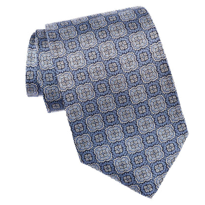 Veneto - Printed Silk Tie - Blue - My Men's Shop