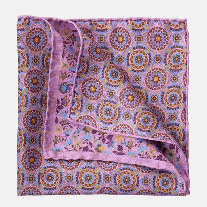 Rimini - Double Sided Silk Pocket Square - Pink - My Men's Shop