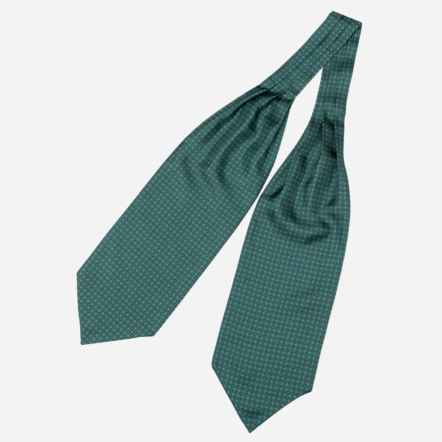 Navona - Silk Ascot Cravat Tie - Green - My Men's Shop