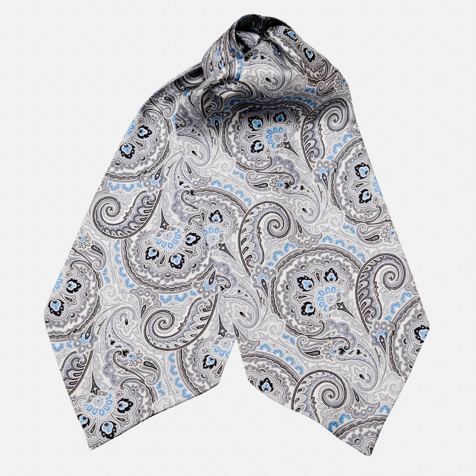 Bugatti - Silk Ascot Cravat Tie - Grey - My Men's Shop