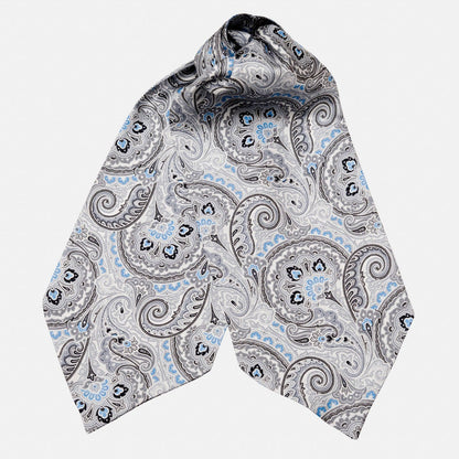 Bugatti - Silk Ascot Cravat Tie - Grey - My Men's Shop