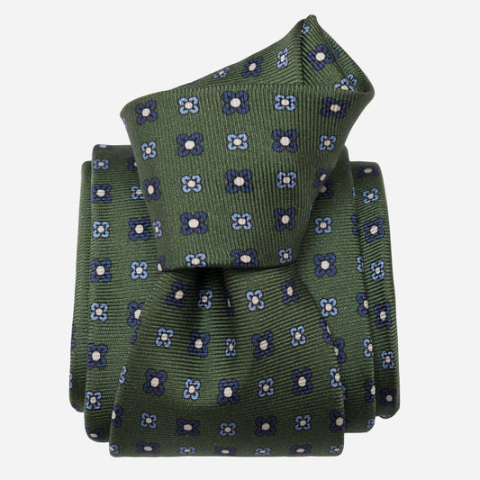 Siracusa - Printed Silk Tie - Green - My Men's Shop