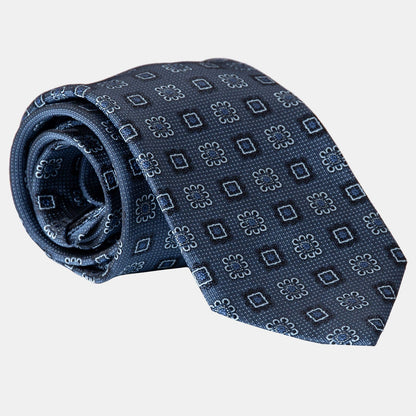 Trento - Silk Jacquard Tie - Blue
