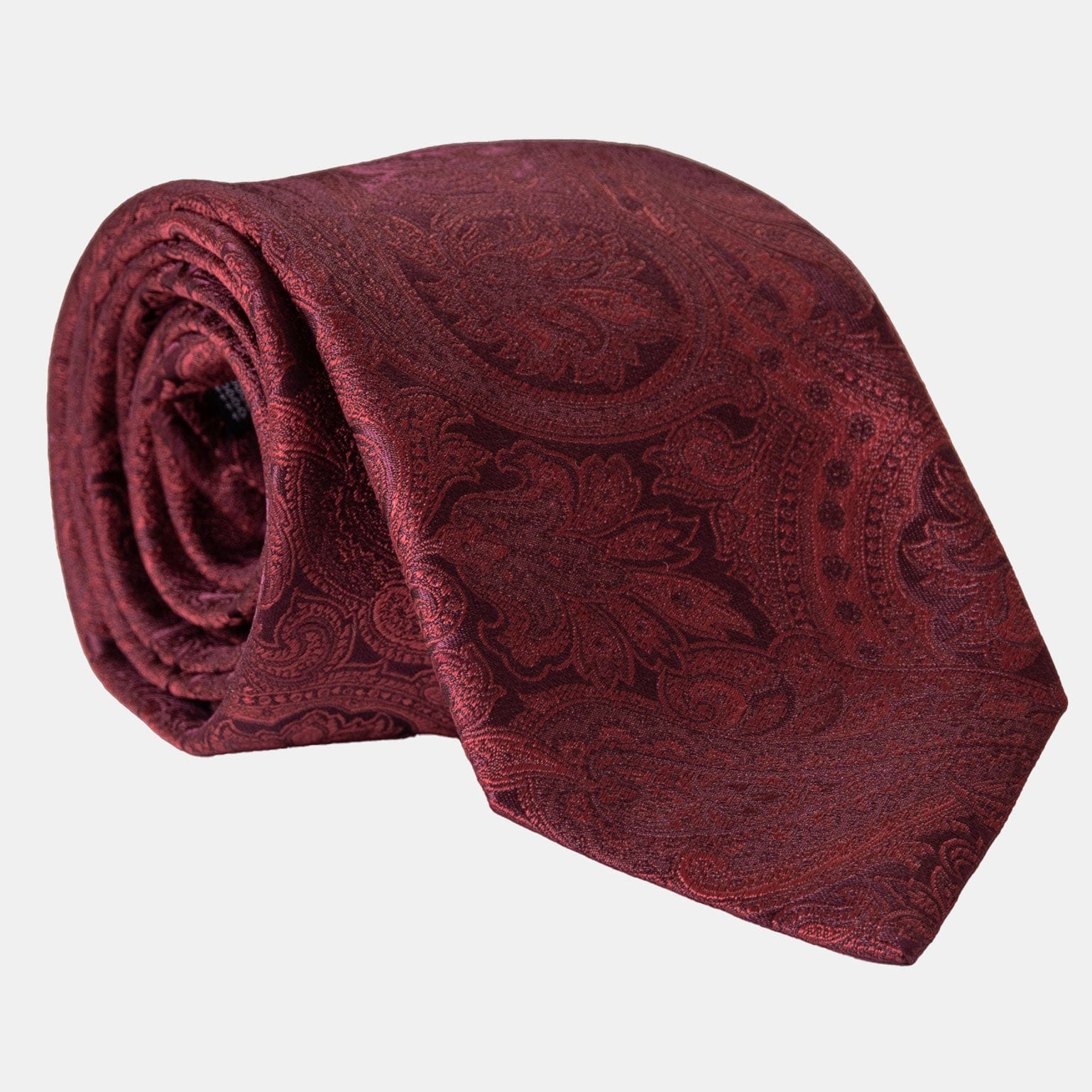 Vienna - Silk Jacquard Tie - Burgundy - My Men's Shop