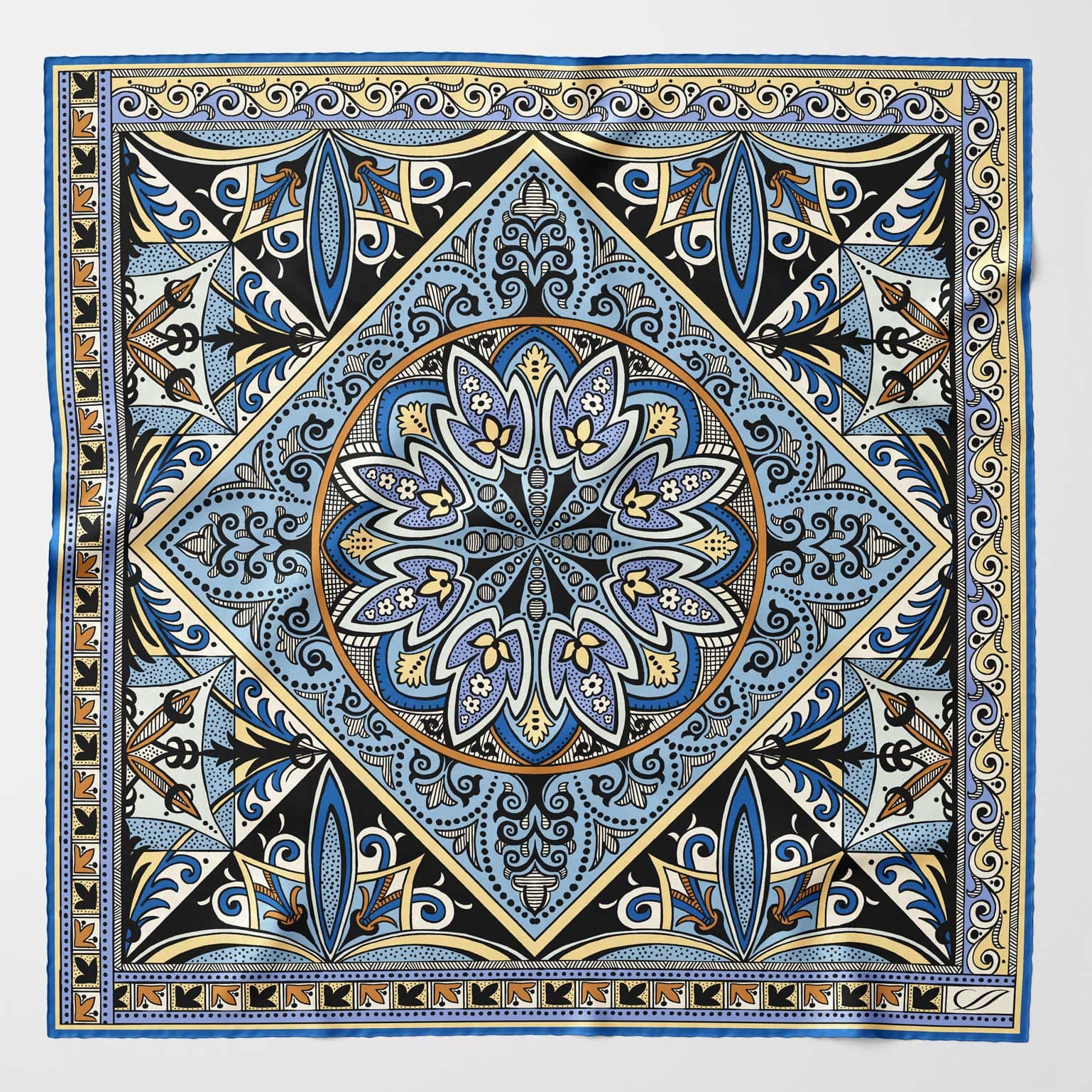 Capri - Silk Neckerchief - Azure - My Men's Shop