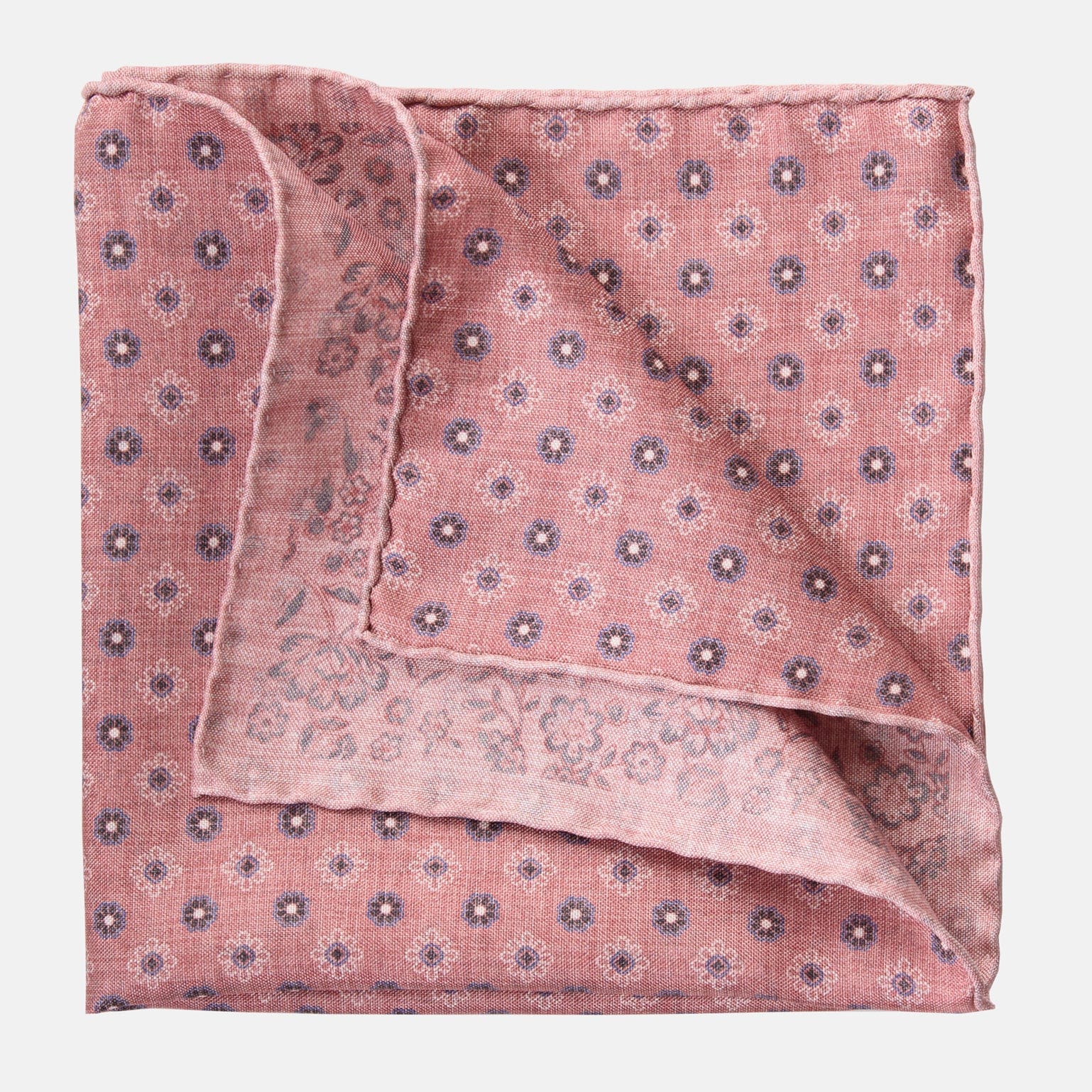 Pascal - Double Sided Silk Pocket Square - Blush - My Men's Shop
