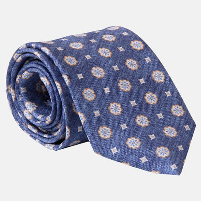 Antinori - Printed Silk Tie - Blue - My Men's Shop