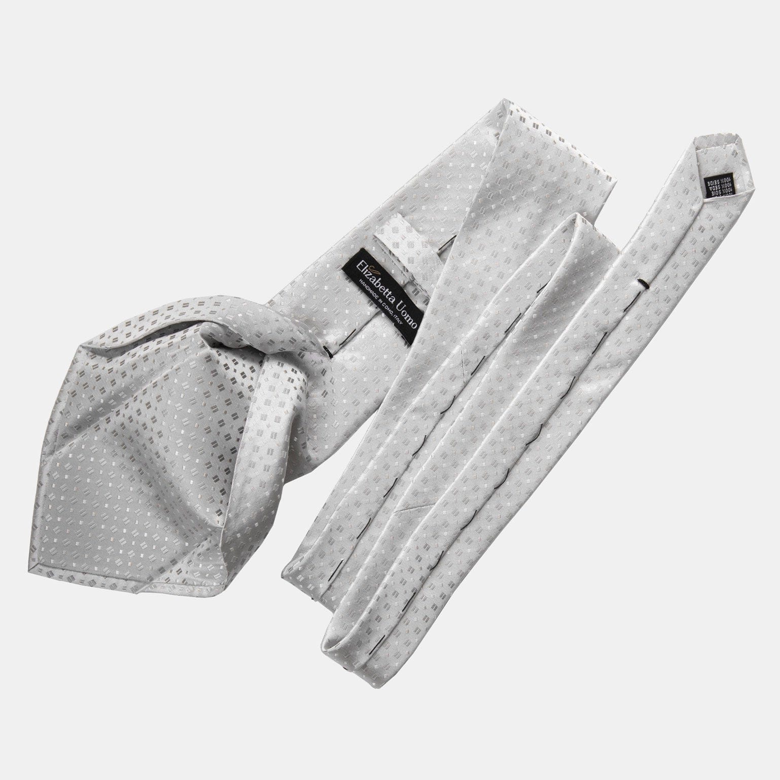 Barbera - Silk Jacquard Tie - Silver - My Men's Shop
