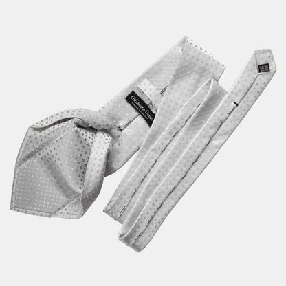 Barbera - Silk Jacquard Tie - Silver - My Men's Shop