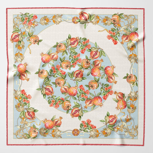 Melograno - Silk Foulard - Powder Blue - My Men's Shop
