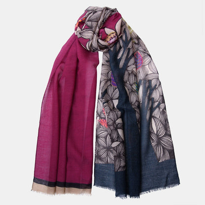Bosco - Wool Scarf - Raspberry
