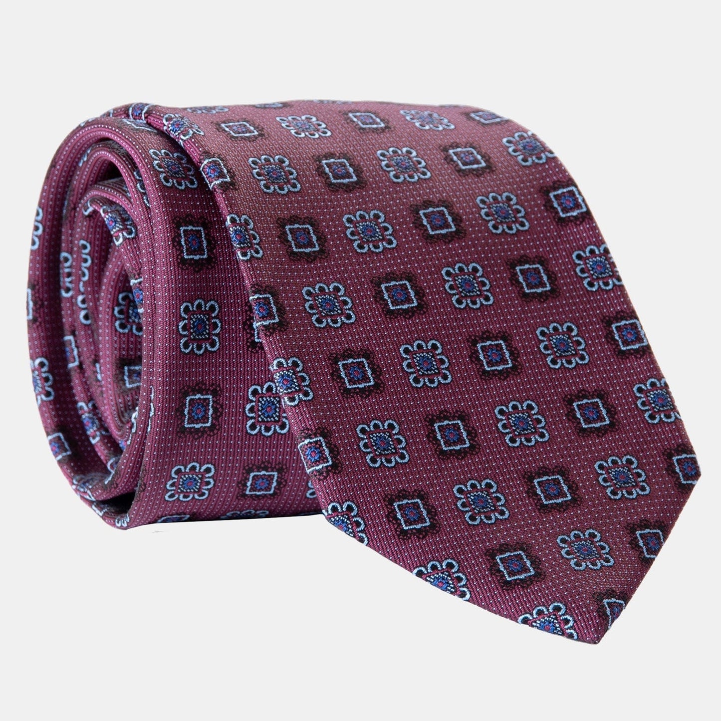 Trento - Silk Jacquard Tie - Raspberry - My Men's Shop