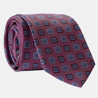 Trento - Silk Jacquard Tie - Raspberry - My Men's Shop