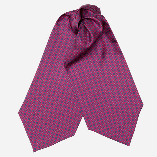 Navona - Silk Ascot Cravat Tie - Magenta - My Men's Shop