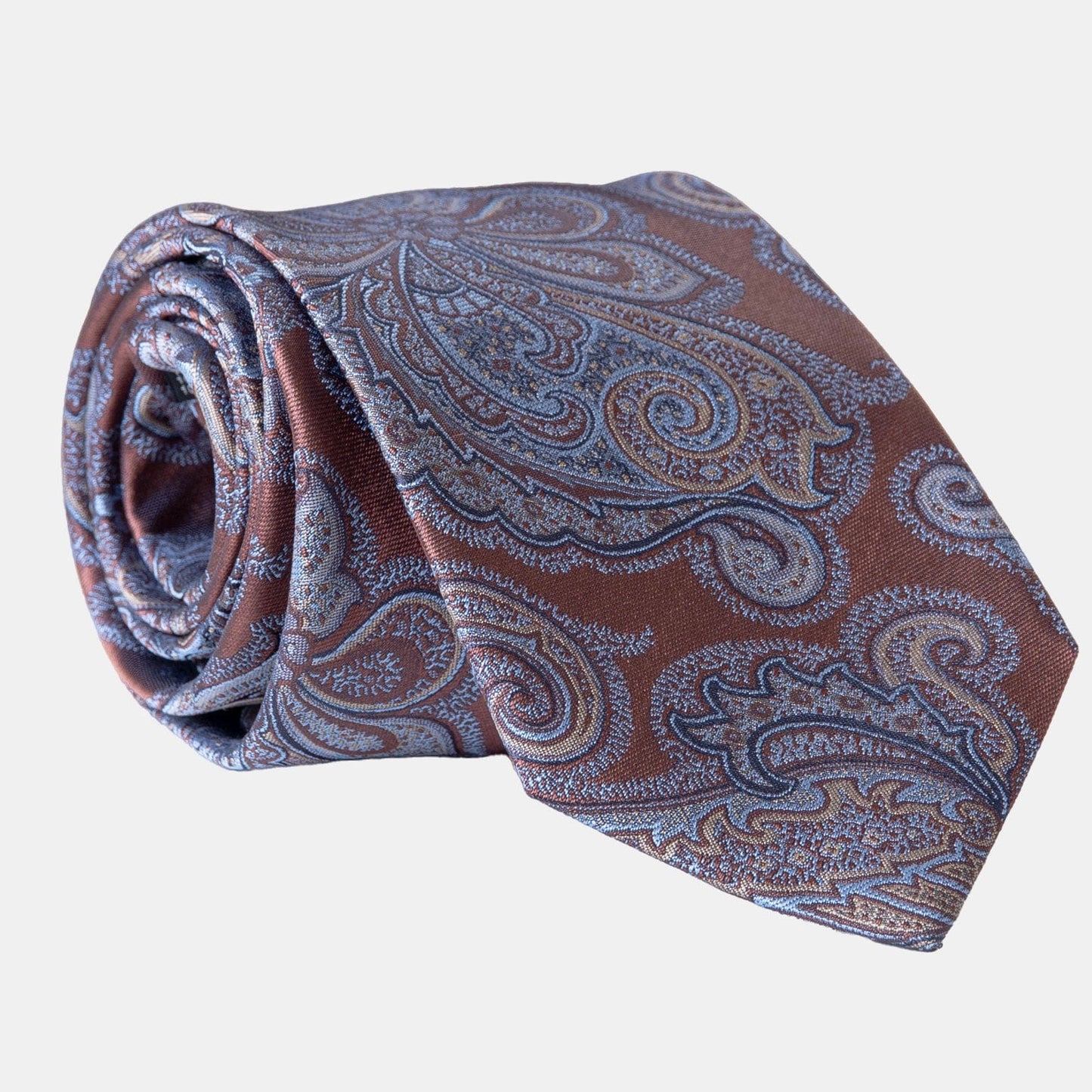 Cortina - Silk Jacquard Tie - Copper - My Men's Shop