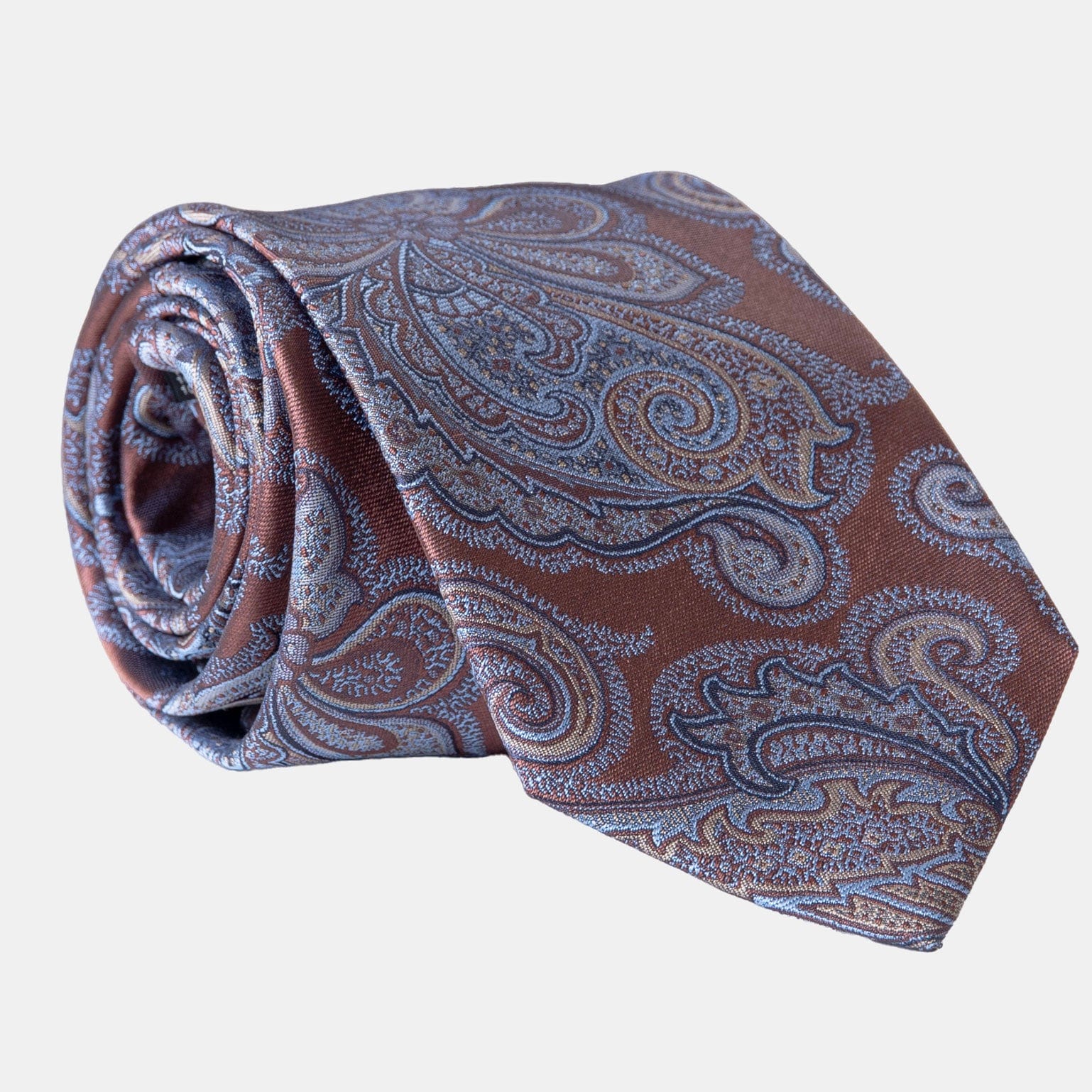Cortina - Silk Jacquard Tie - Copper - My Men's Shop