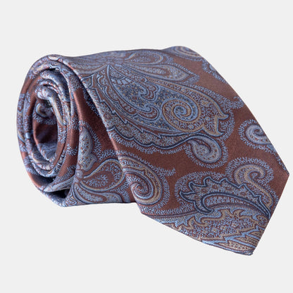 Cortina - Silk Jacquard Tie - Copper - My Men's Shop