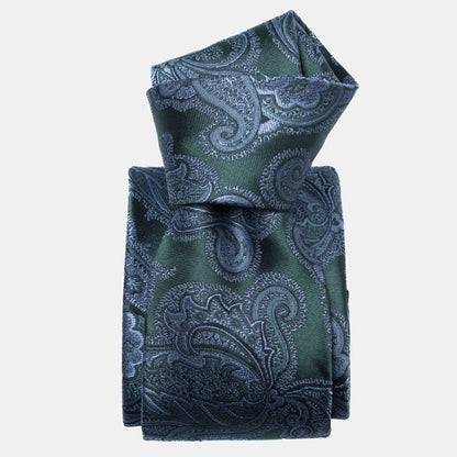 Cortina - Silk Jacquard Tie - Bottle Green - My Men's Shop
