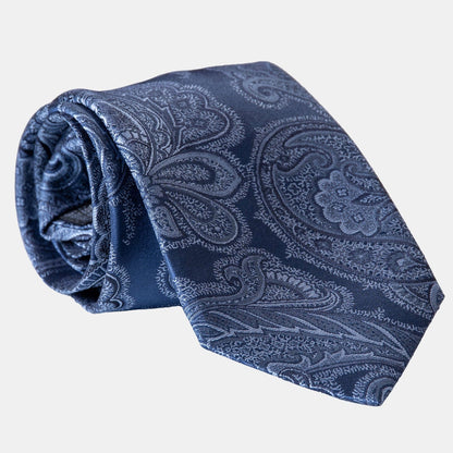 Cortina - Silk Jacquard Tie - Royal Blue - My Men's Shop