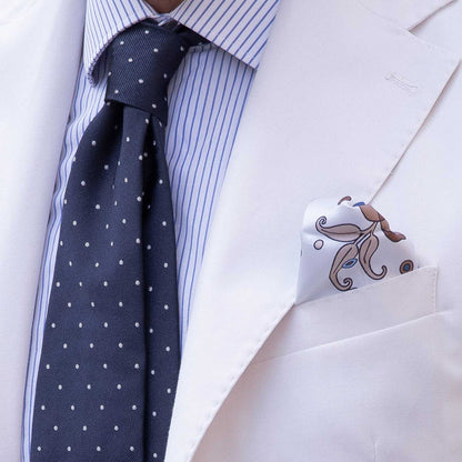 Pisa - Silk Jacquard Tie - Navy - My Men's Shop