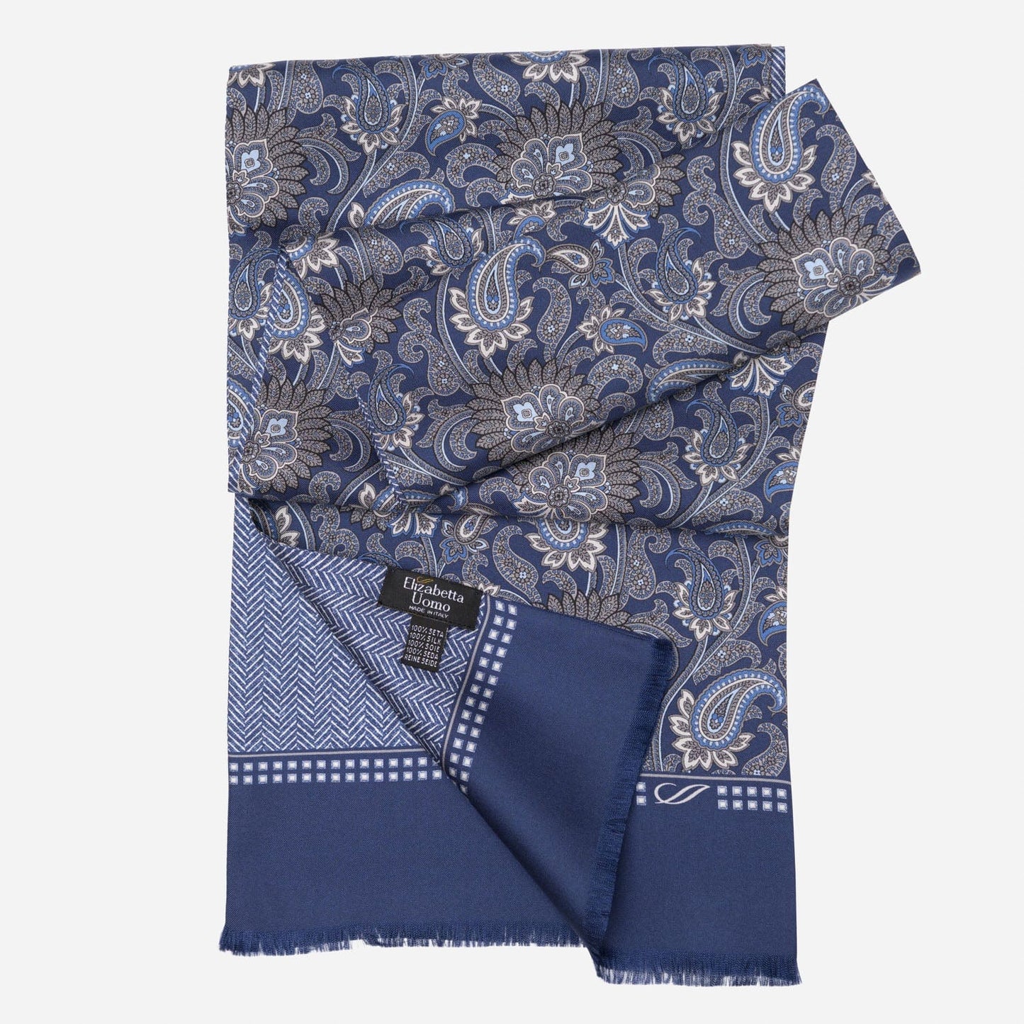 Pasquino - Reversible Silk Scarf - Navy - My Men's Shop
