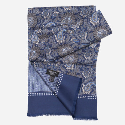 Pasquino - Reversible Silk Scarf - Navy - My Men's Shop