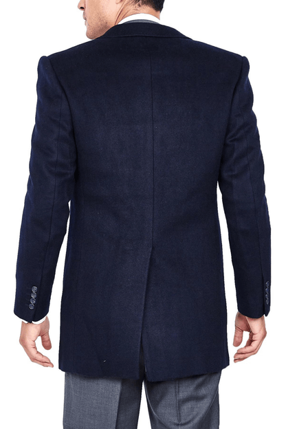 Luxury Overcoat Wool and Cashmere - Navy - My Men's Shop