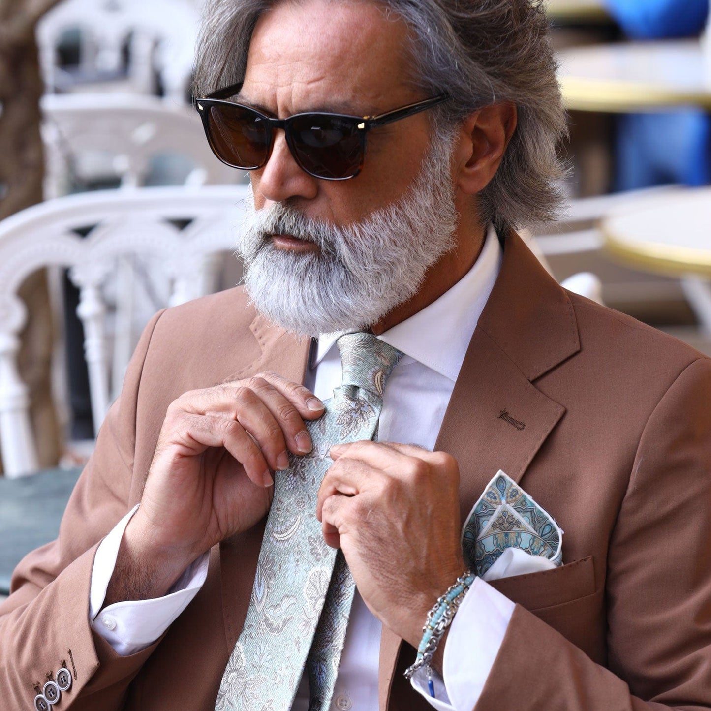 Medici - Printed Silk Tie - Soft Jade - My Men's Shop