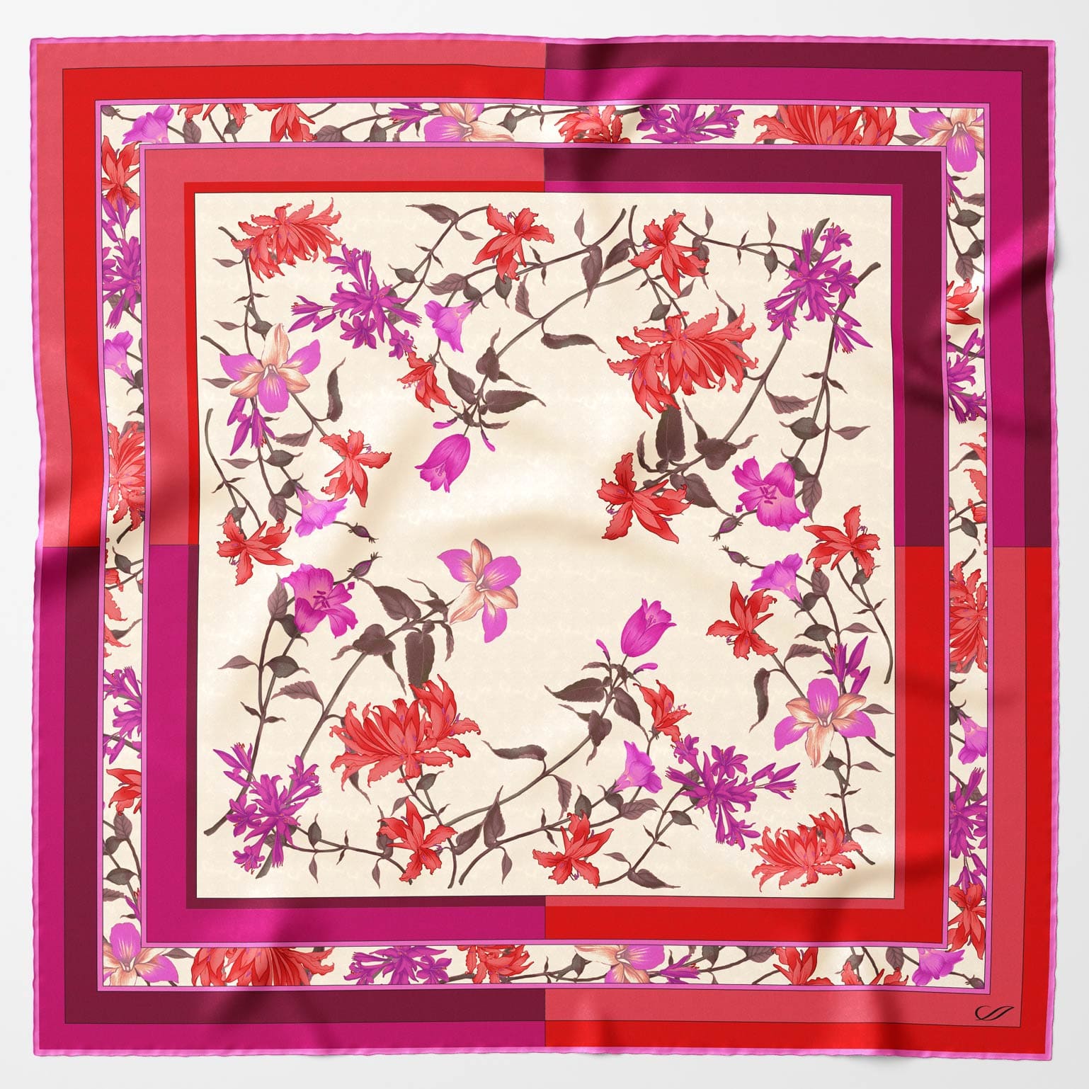 Serena - Silk Foulard - Fuchsia - My Men's Shop