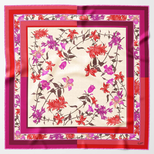Serena - Silk Foulard - Fuchsia