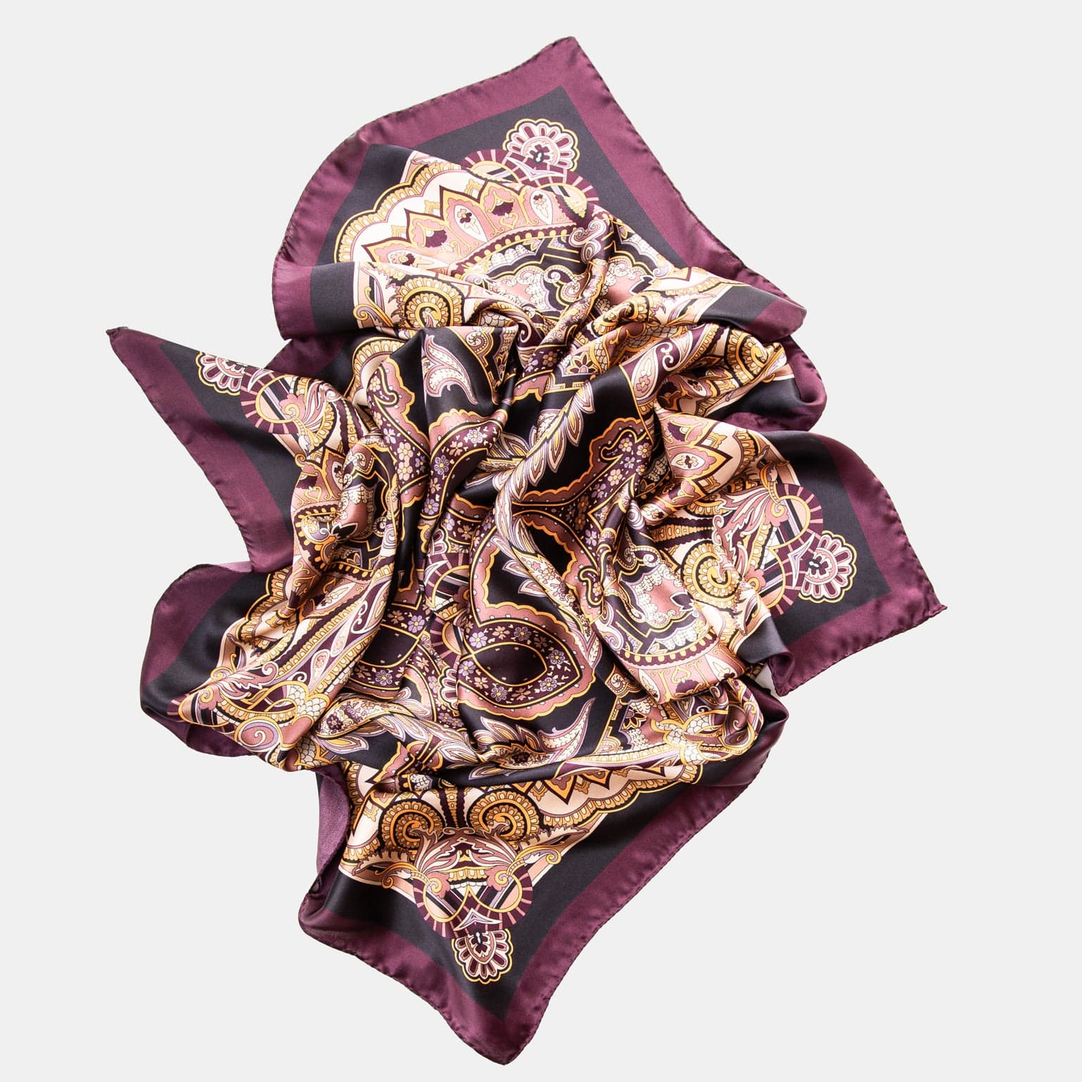 Malta - Silk Foulard - Plum - My Men's Shop