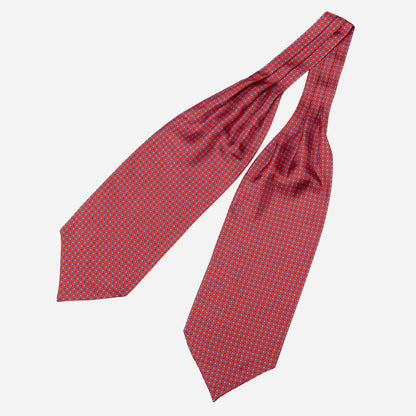 Navona - Silk Ascot Cravat Tie - Red - My Men's Shop