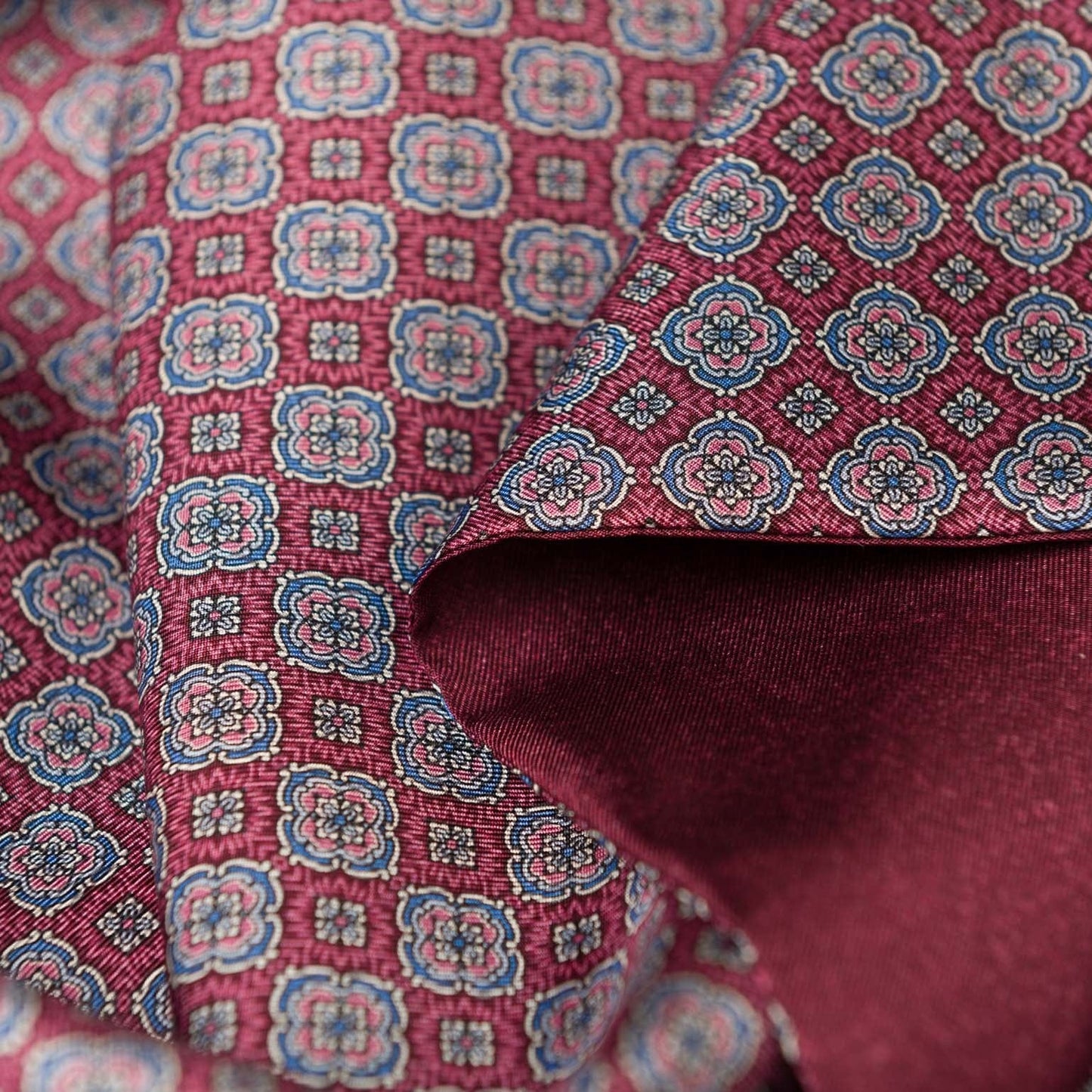 Palazzo - Reversible Silk Scarf - Claret Red