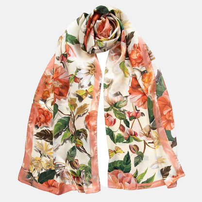 Rosa - Long Silk Scarf - Peach - My Men's Shop