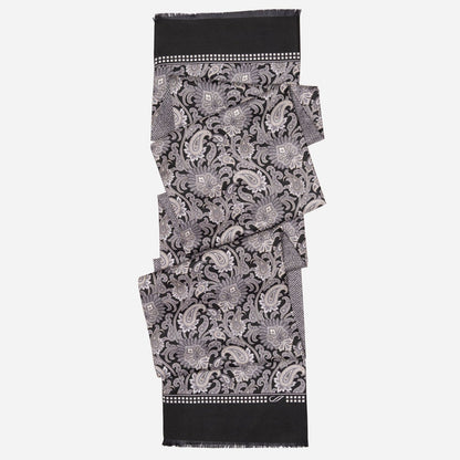 Pasquino - Reversible Silk Scarf - Black